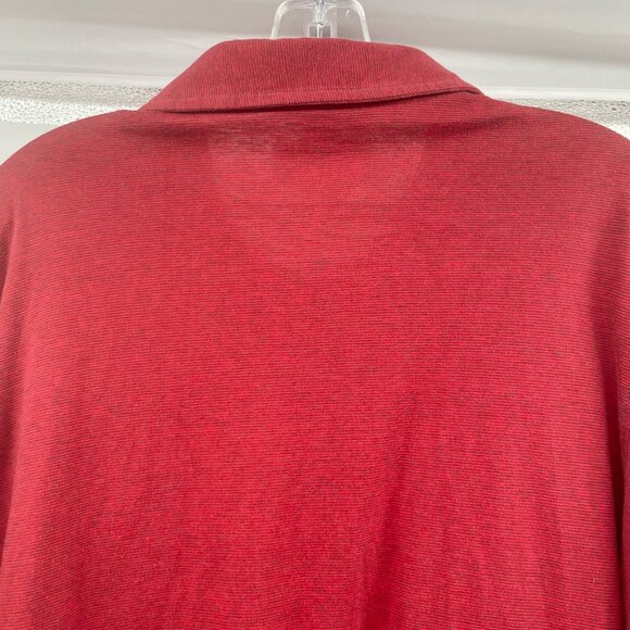 KUHL Men's Polo Shirt Short Sleeve Red/Gray Striped Size Large - Picture 6 of 8